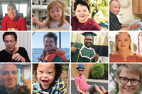 collage of faces of able