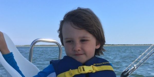 Photo of Gunner on a boat